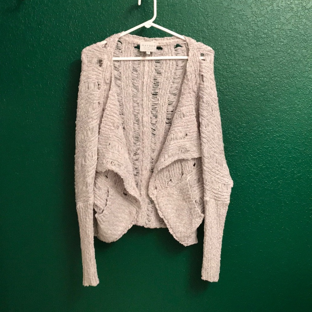 Grey Knit Slouchy Sweater